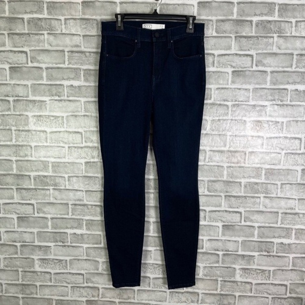 AYR The Hi-Rise Skinny Leg Dark Wash Extra Stretch Denim Jeans Womens 32 x 30